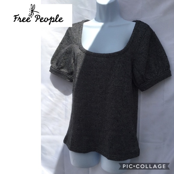 Free People Tops - Free People size large scoop neck metallic
